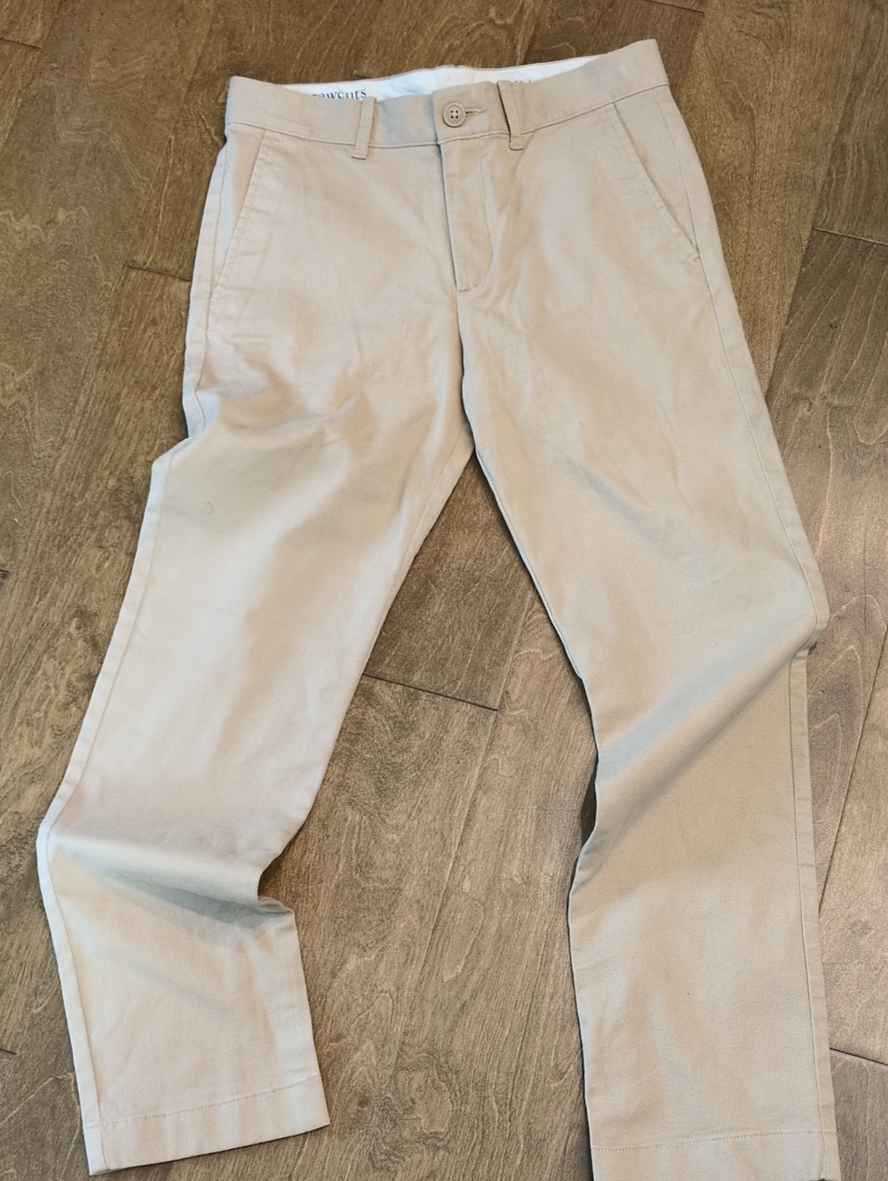 Crewcuts Boys Light Khaki Chinos Size Slim 12 Everyday Stretch